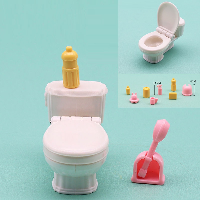 Bộ Mô Hình toilet mini Trang Trí Nhà Cửa