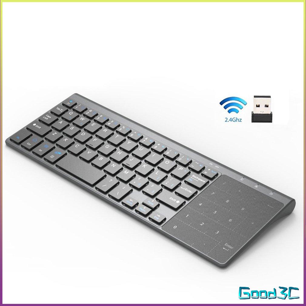 Bàn phím mini không dây USB 2,4 GHz mỏng Wither Touchpad số