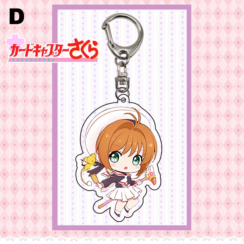 Thẻ Móc Khóa acrylic Hình Thủ Lĩnh Thẻ Bài sakura Xinh Xắn