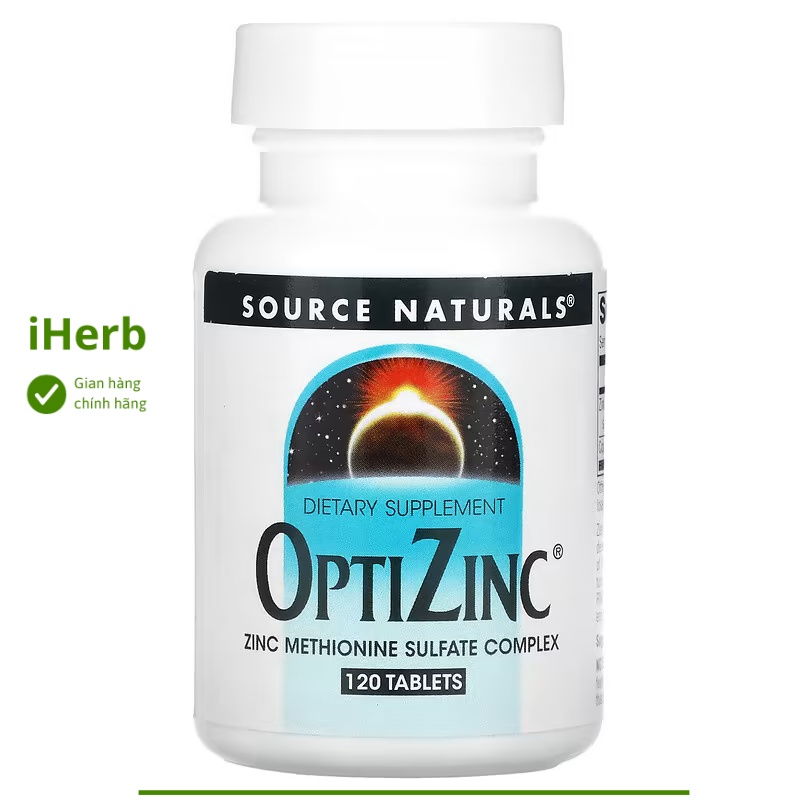 Viên uống bổ sung kẽm OptiZinc Source Naturals (120 viên) - iHerb Việt Nam