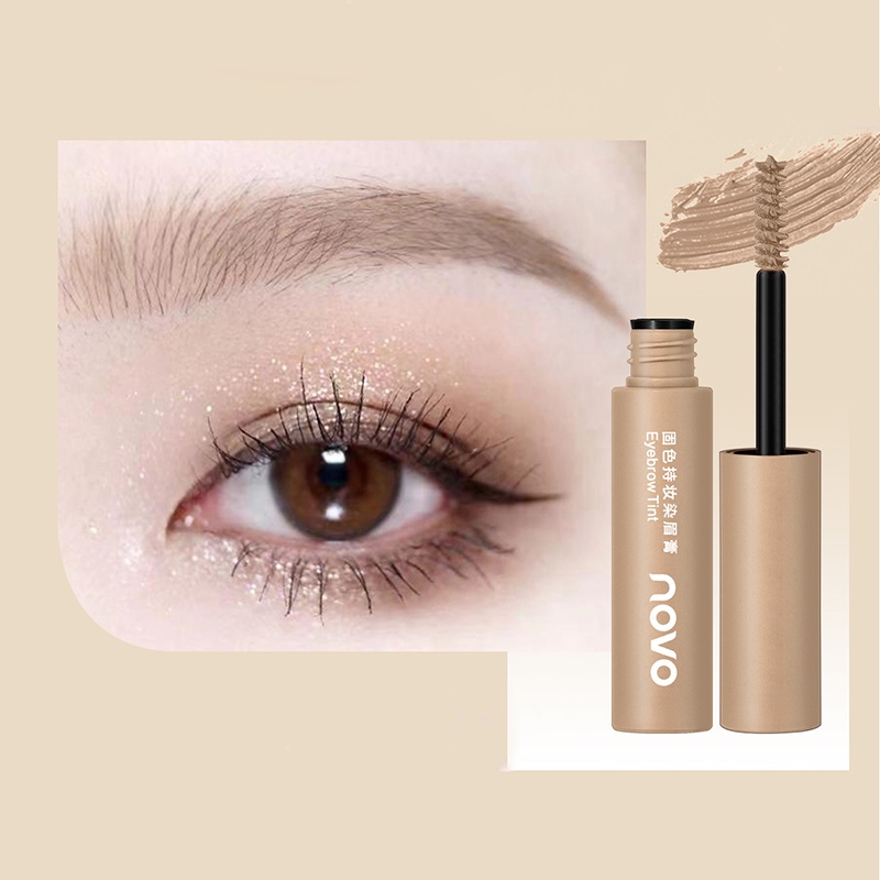 Kem Nhuộm Lông Mày Dạng Lỏng NOVO Chống Thấm Nước Không Phai Màu Trang Điểm Tự Nhiên Lâu Trôi  HB