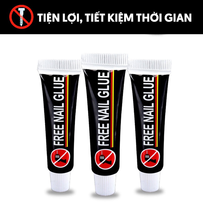 Keo không đinh Keo dán kệ đa năng cho kệ sắt nhôm inox trên bền mặt tường gạch men, mặt kính, mặt gỗ