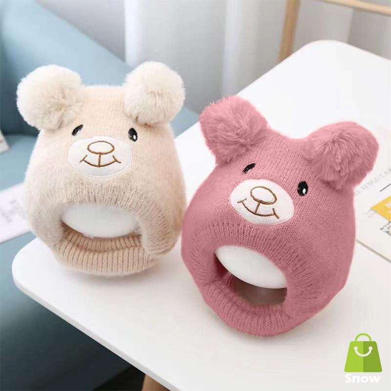 Mũ Trùm Đầu Che Mặt Dày Dặn Chống Gió Giữ Ấm Mùa Đông Bảo Vệ Cho Bé Trai Và Gái