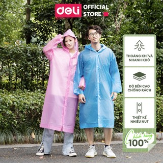 Áo Mưa 1 Người Trong Suốt Eva Deli Siêu Dai Chống Thấm Chống Mưa To -Phong Cách Thời Trang Nhiều Màu