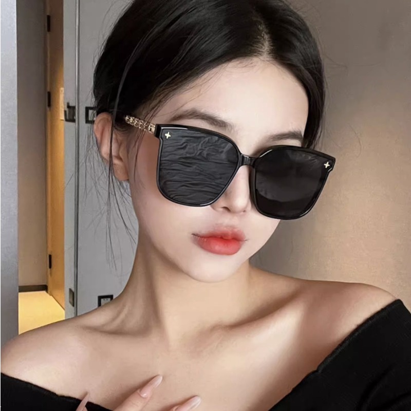 Papaozhu Kính Mát Gọng Vuông Lớn Chống Tia uv400 Phong Cách vintage