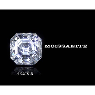 Moissanite asscher vuông chặt góc