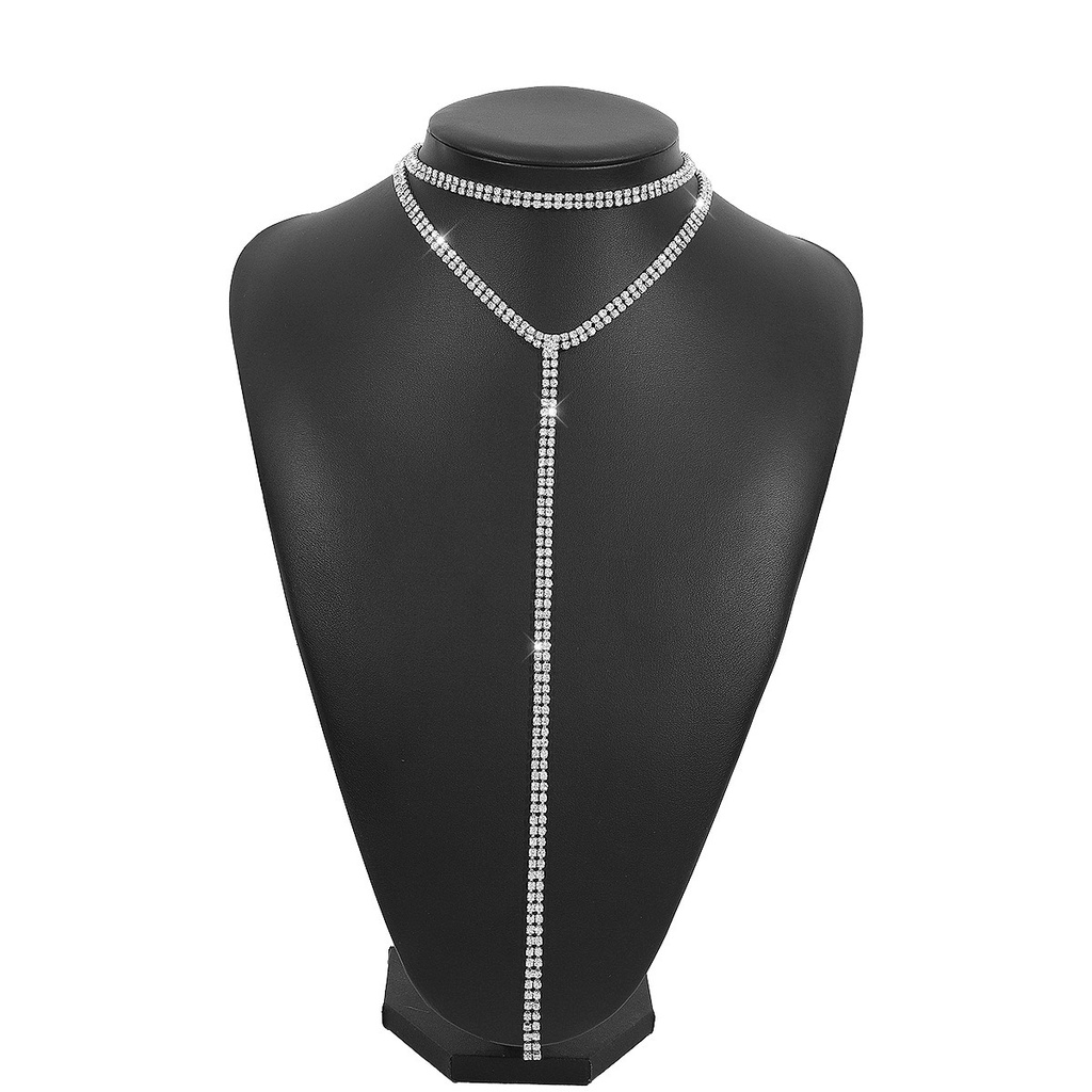 ChoKer 2 dây 2 tầng đá rơi đá sang, nhẹ nhàng
