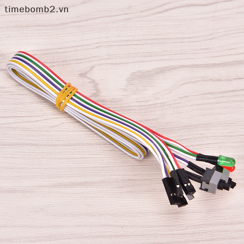 Dây Cáp Nguồn atx pc 2 Nút on / off / reset w / led 68cm