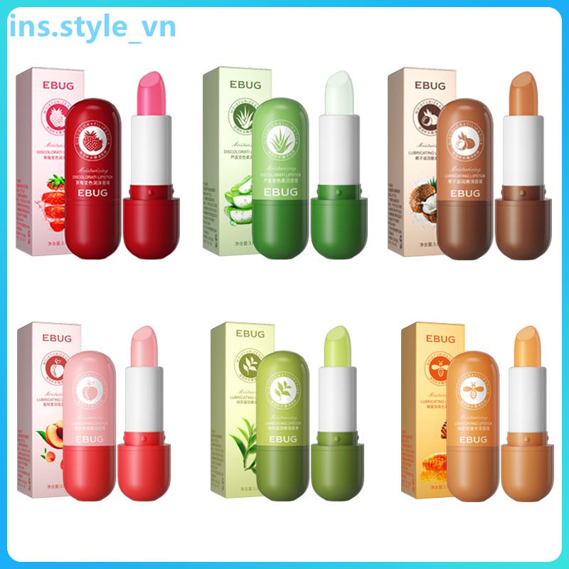 Ebug 1 Son Dưỡng Môi Dưỡng Ẩm Loại Bỏ Da Chết Nhỏ Gọn Khô Nứt Nứt Môi Nhăn Son Môi Di Động Ins.style_vn