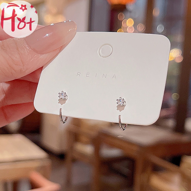 Jr 1 Đôi Bông Tai Pha Lê Thời Trang Hàn Quốc Dành Cho Nữ vn