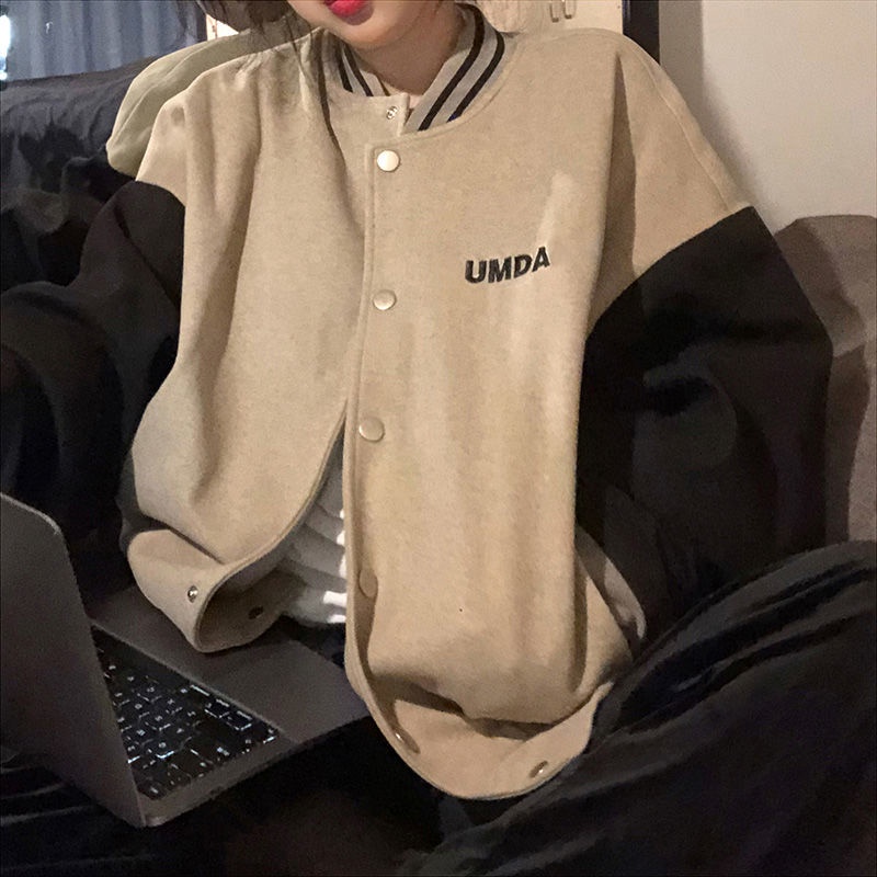 Áo Khoác Bóng Chày Dáng Rộng Phong Cách vintage Thời Trang Xuân Thu 2022 Kiểu Mới 5Np