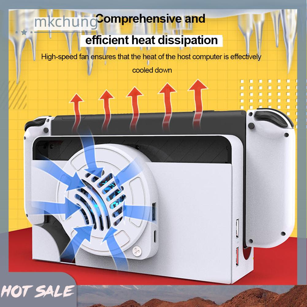 Đế Sạc Tản Nhiệt Kèm Đèn Cho Máy Chơi Game nintendo switch oled