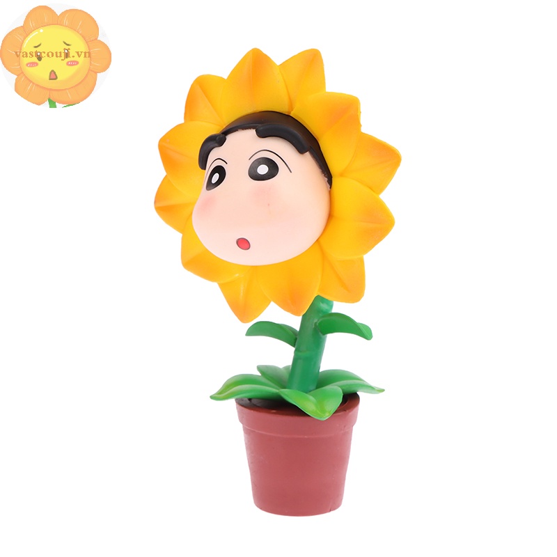 Mô Hình shin-chan kasukabe Hoa Hướng Dương Để Bàn Trang Trí