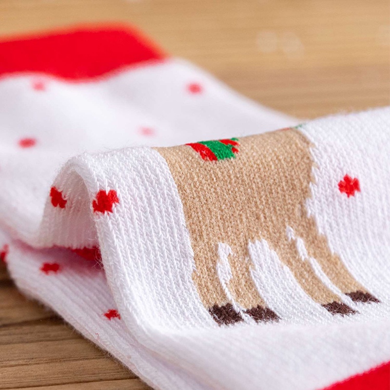 1 Đôi Tất cotton In Hình Giáng Sinh Năm Mới Cho Bé