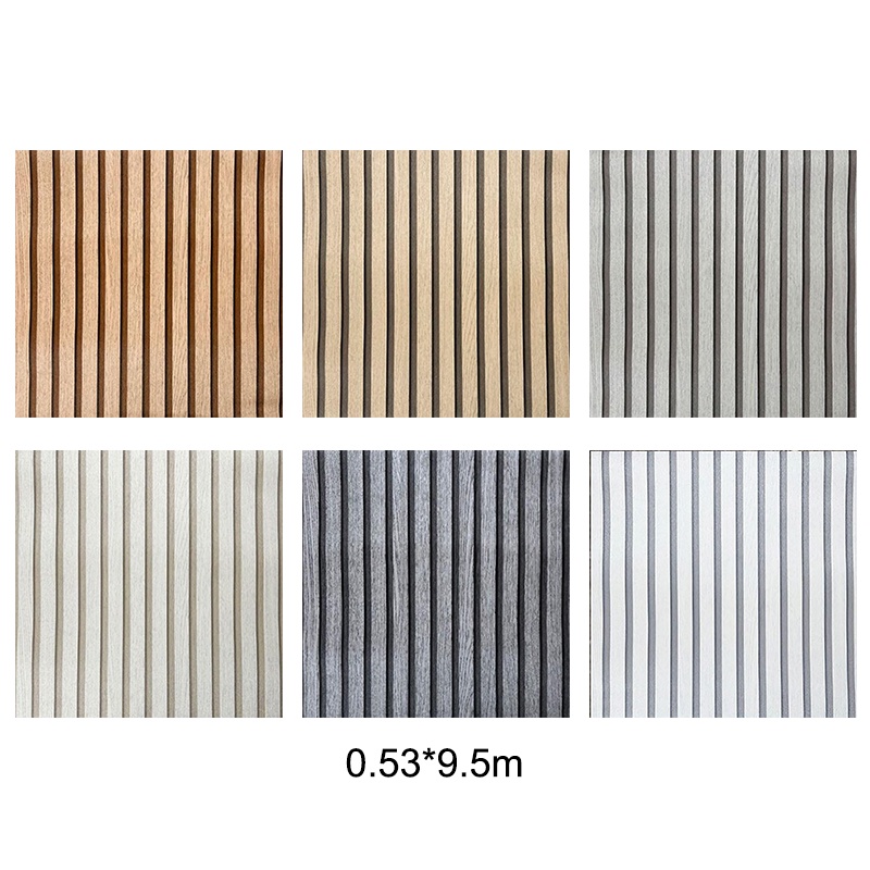 Giấy Dán Tường pvc Họa Tiết Vân Gỗ 3d Phong Cách retro Nhật Bản