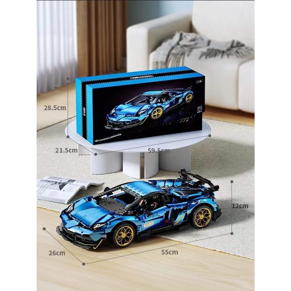 Đồ chơi NON-LEGO siêu xe Technic KBOX Lamborghini Aventador SVJ 63  10520 Tỉ lệ