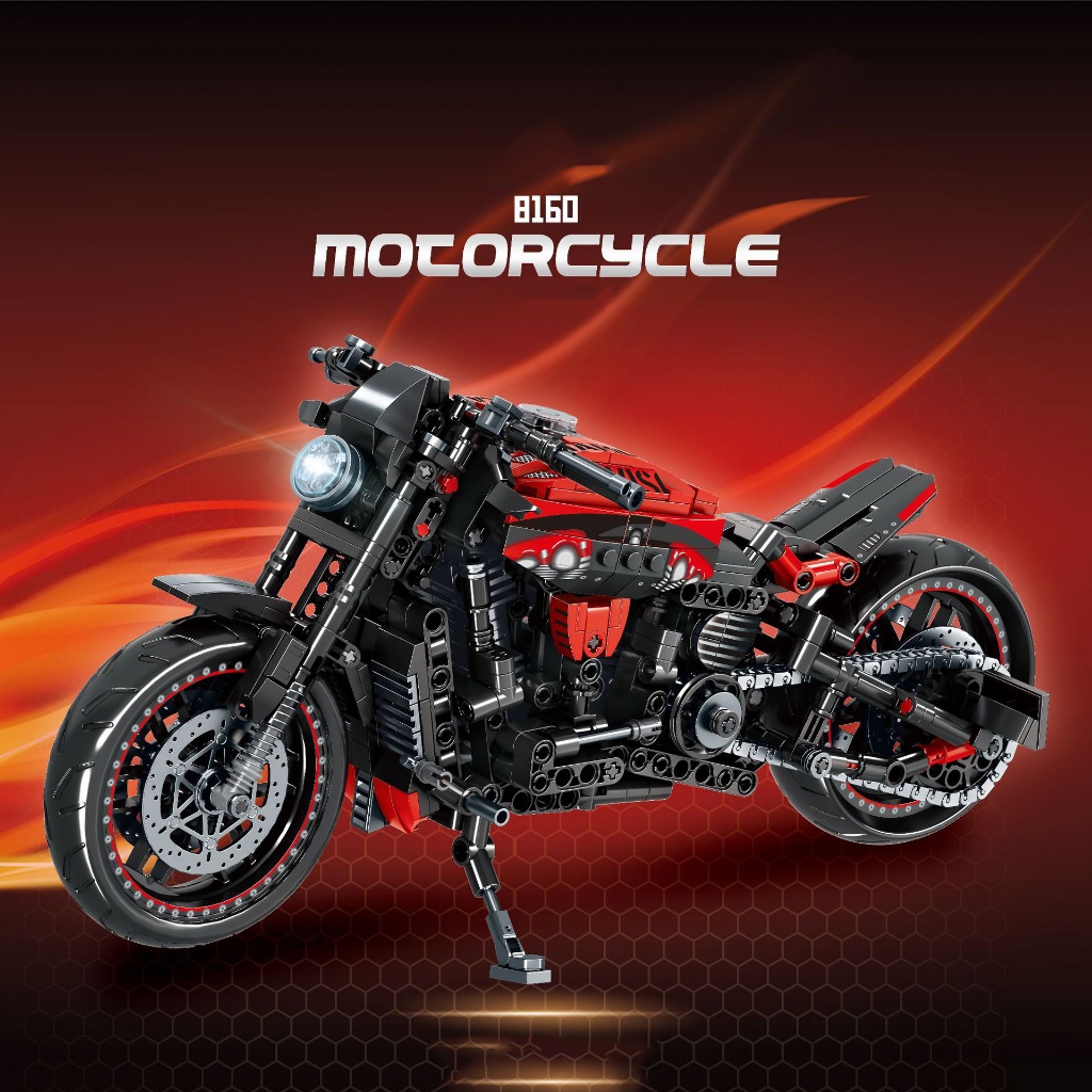 826 Chi Tiết/ Size 35cm/ Bộ Đồ Chơi Lắp Ráp Mô Hình Xe Máy Phân Khối Lớn, Lắp Ráp Mô Hình