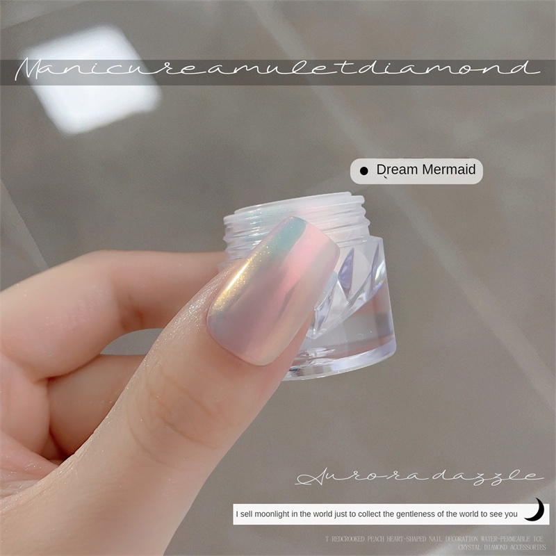 Bột Kim Tuyến Ngọc Trai Trang Trí Móng Tay 6 Màu Sắc Lấp Lánh Ánh Trăng