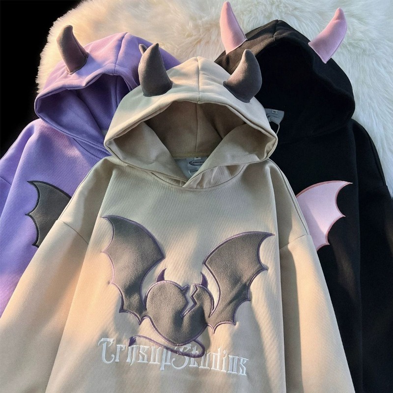 Áo Hoodie Có Thêu Hình Thời Trang Phong Cách Cho Nam / Nữ