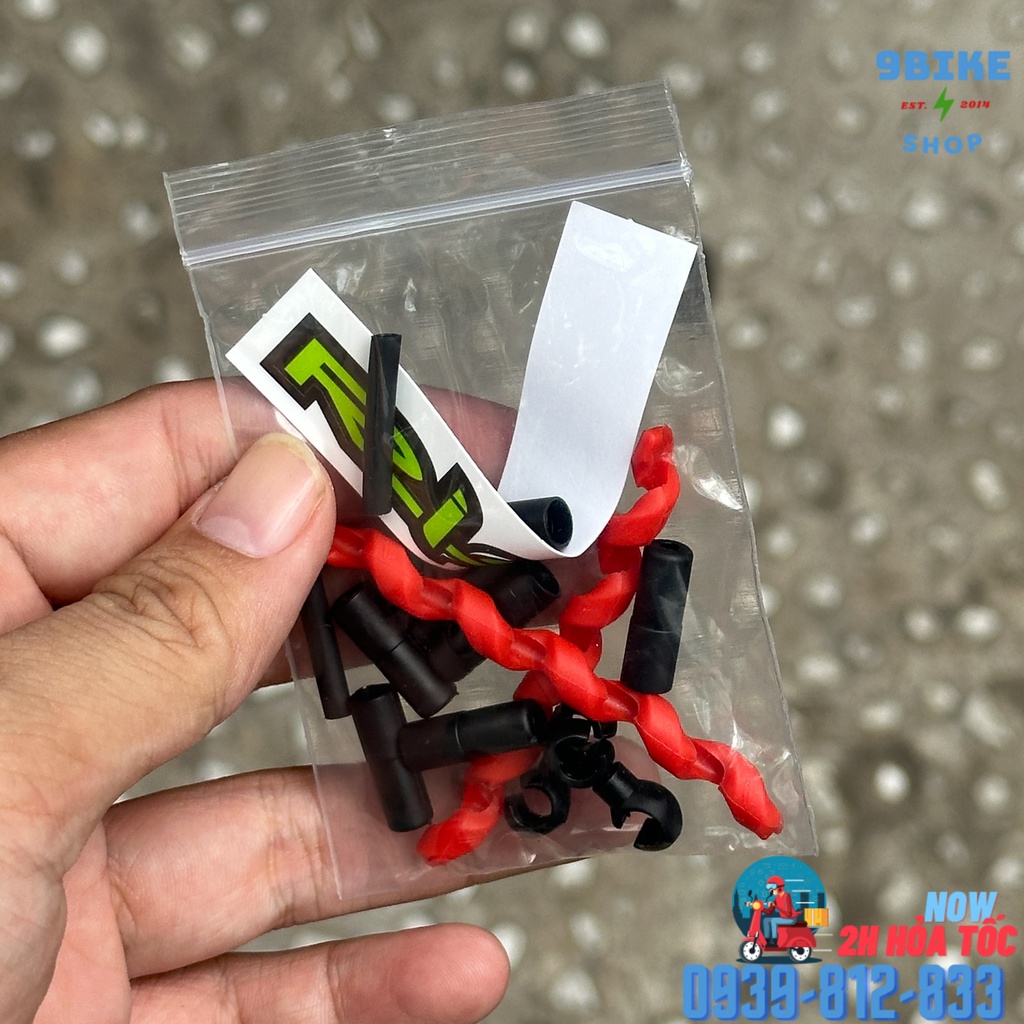 Bộ vỏ ruột dây thắng xe đạp road mtb nhiều màu Risk