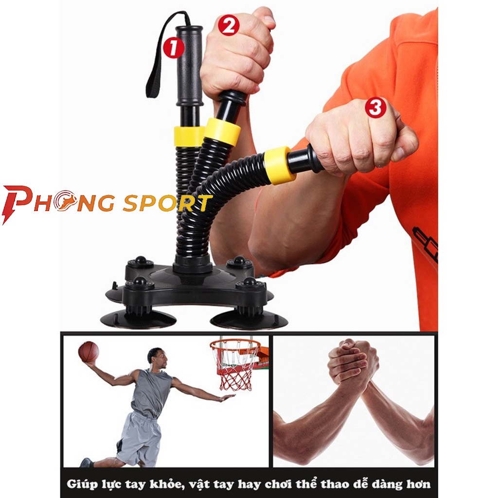 Dụng cụ tập vật cơ tay cơ vai tại nhà Phongsport - Tặng kèm kìm bóp cơ tay 60kg