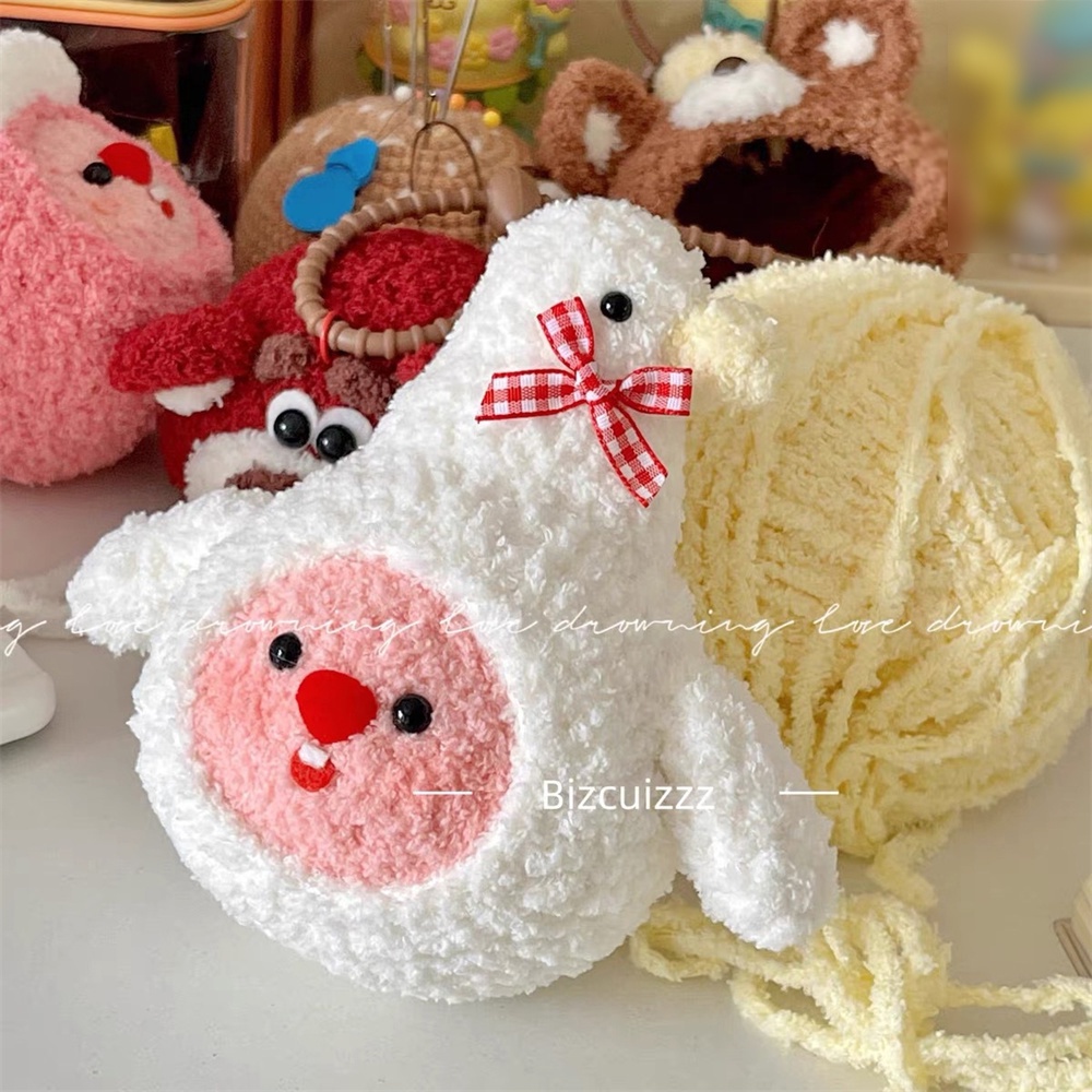 Móc Treo Chìa Khóa Bằng Len Dệt Kim Thủ Công Họa Tiết Hoạt Hình kawaii diy