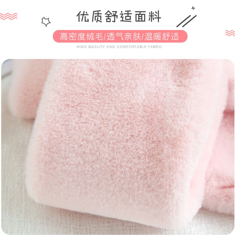 Khăn Choàng Lông Thỏ Giữ Ấm Mùa Đông Kiểu Hoạt Hình Hàn Quốc Dễ Thương Cho Bé