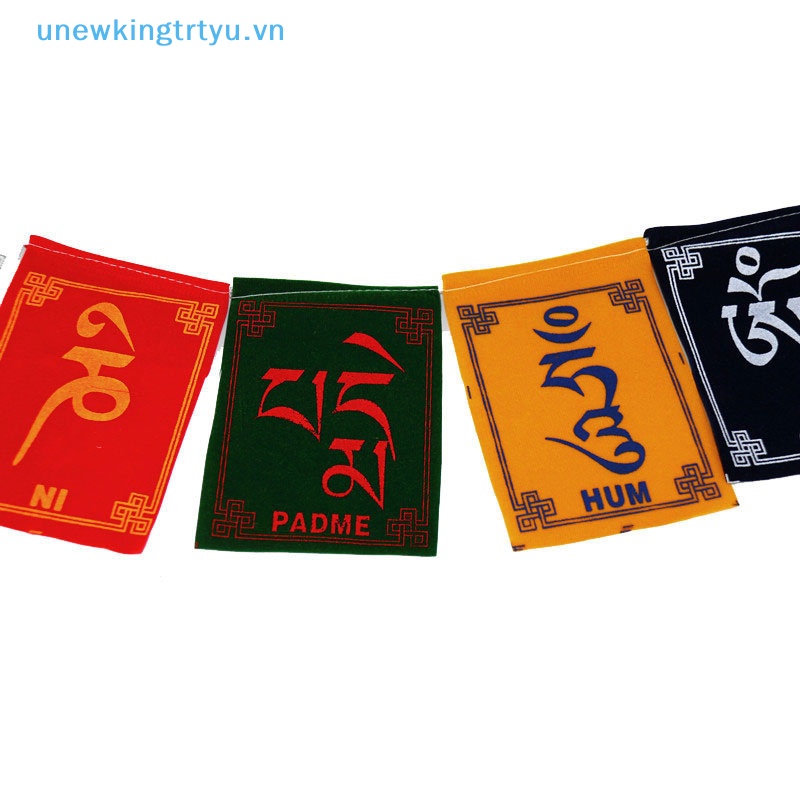 Unewtyu Set 10 Dây Cờ Phật Giáo mini Cầu Nguyện Nhiều Màu Sắc vn