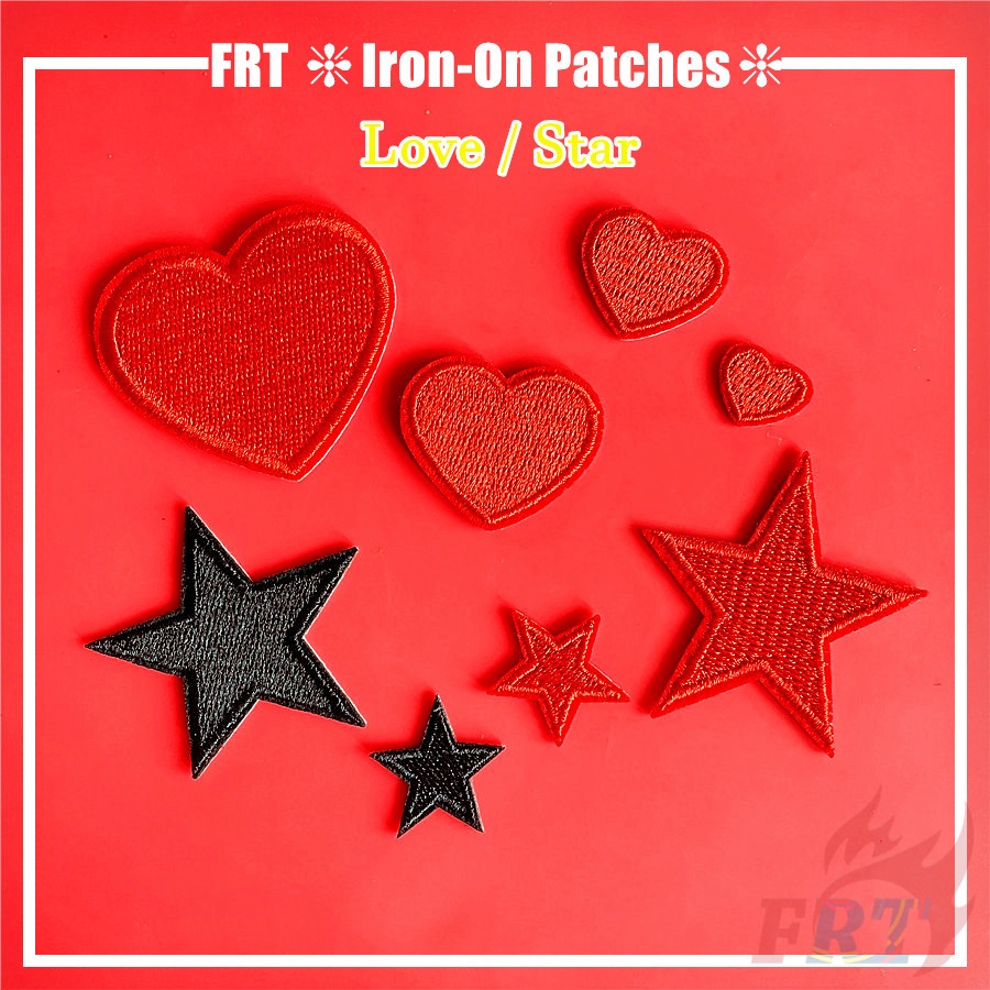 ☸ Tình Yêu / Ngôi Sao Sắt Trên Các Bản Vá Lỗi ☸ 1pc Tự May Tự Làm Trên Sắt Trên Các Bản Vá Lỗi