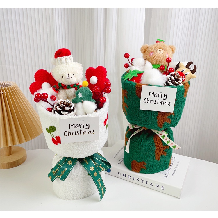 Búp Bê Hoạt Hình Gấu Bông Giáng Sinh Dễ Thương