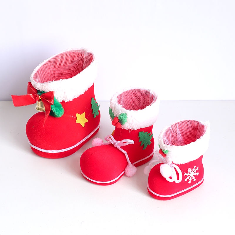 Túi Đựng Kẹo Hình Giày Bốt Giáng Sinh Sáng Tạo