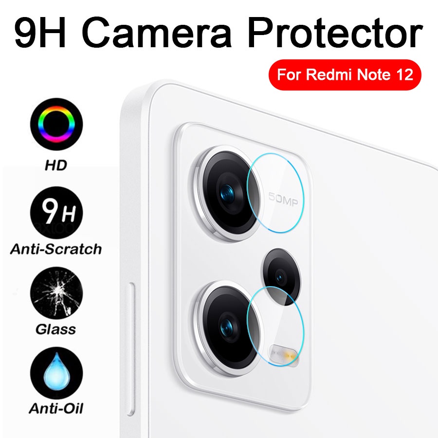 2 in 1 Xiaomi Kính Cường Lực Full màn + Dán bảo vệ camera Cho Xiaomi Redmi Note 12 Pro+ Plus 11 11S 10 9 9s 8 Pro Redmi 12 10A 10C 9T 9A 9C 8A 4G 5G