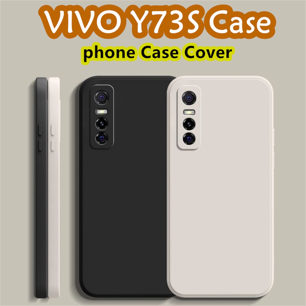 Ốp Điện Thoại Silicon Màu Trơn Đơn Giản Chống Mài Mòn Chống Mồ Hôi Cho vivo y73s