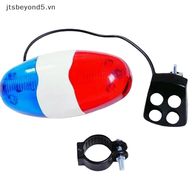 Còi Xe Đạp Cảnh Sát Có Đèn led 6 Bóng 4 Tông Cho Trẻ Em