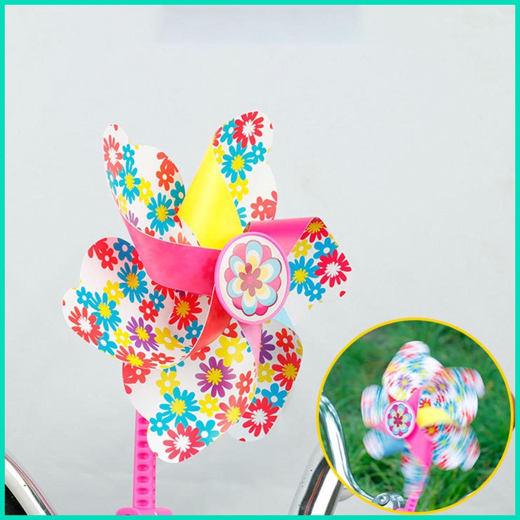 Chong Chóng Gió Nhiều Màu Sắc Dễ Thương Và Vui Nhộn Gắn Tay Lái Xe Đạp Cho Trẻ Em