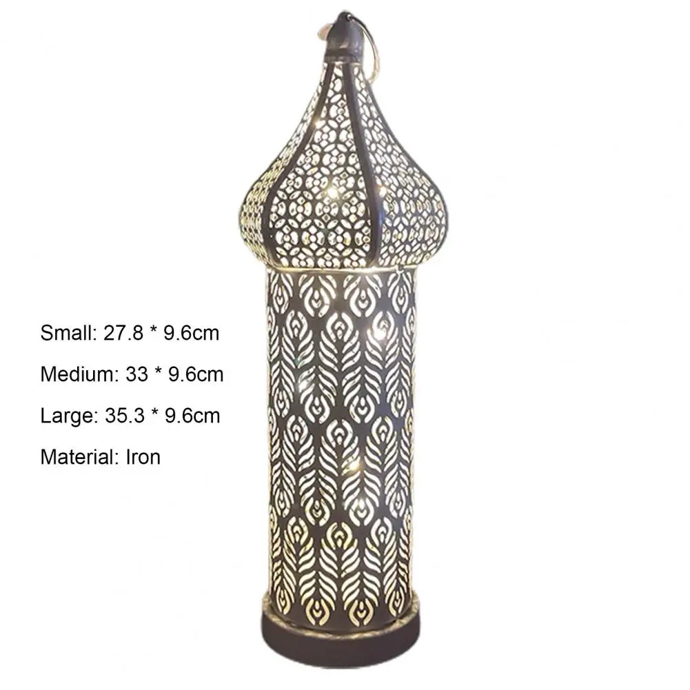 Mới Đèn Lồng Bằng Sắt Ánh Sáng Trắng Phong Cách moroccan Trang Trí Nội Thất