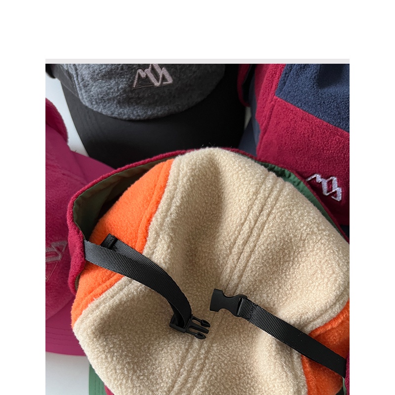 Mũ Thu Đông Bảo Vệ Tai Thêu Họa Tiết Màu Sắc Phong Cách Hàn Quốc Dành Cho Nam Và Nữ