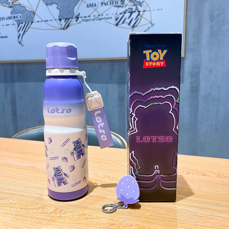 Bình Nước Giữ Nhiệt 600ml Chất Liệu Inox 316 Họa Tiết Hoạt Hình sanrio Dễ Thương