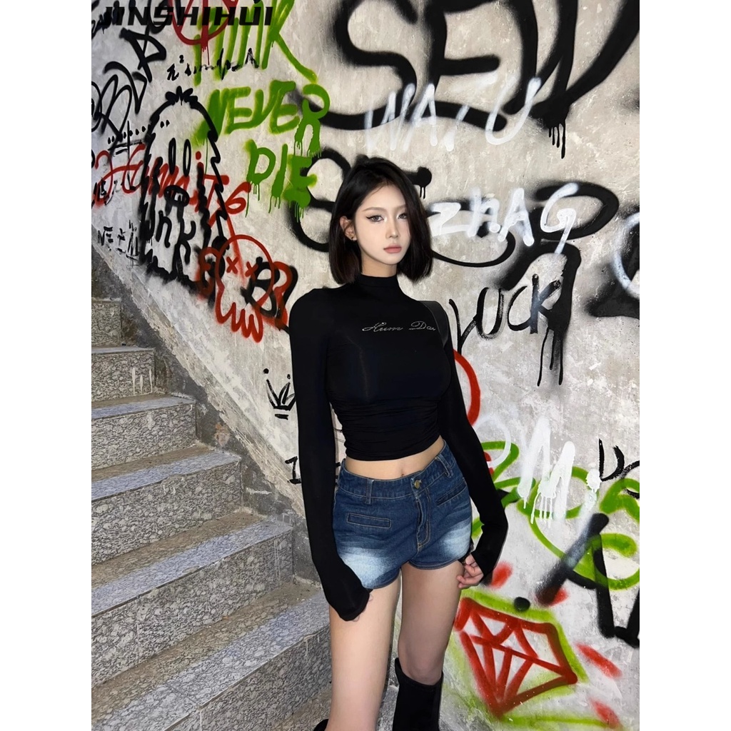 JINSHIHUI áo phông áo thun nữ croptop baby tee Thời trang Comfortable Hàn Phong Stylish WMY23A0V94 43Z231026