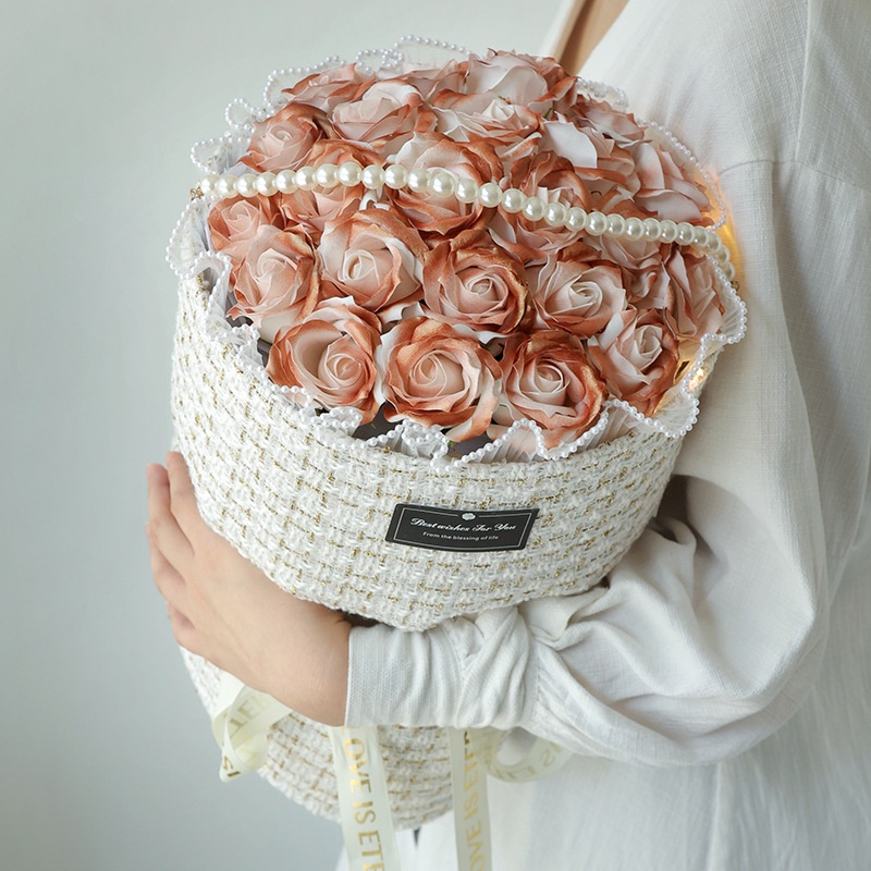 🌸hoa sáp bó🌸Hộp Quà Hoa Hồng Sáp Hình Tai Thỏ Làm Quà Tặng Cho Bạn Gái / Mẹ