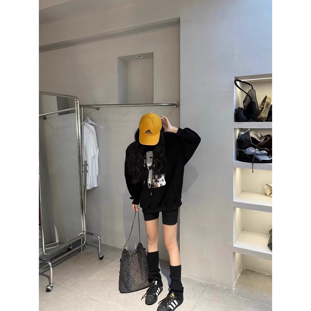 Áo Hoodie Nữ Tay Dài Dáng Rộng In Hình Chú Chó Dễ Thương Thời Trang Mùa Thu Mới