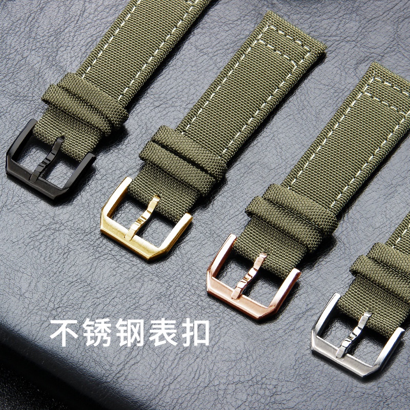 Dây Đeo Đồng Hồ Bằng Da Bò nylon 20mm 21mm 22mm Cho iwc national portofino pilot portugal