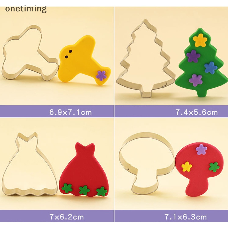 Ocvn Set 5 / 10 Khuôn Cắt Bánh Quy Bằng Thép Không Gỉ Nhiều Hình Dạng