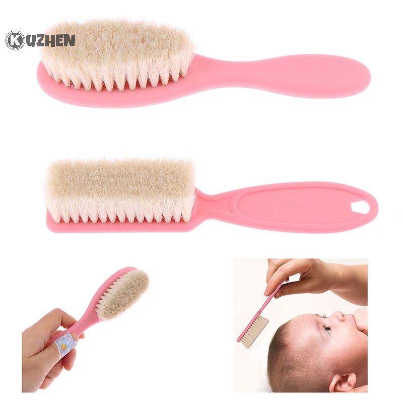 Lược Chải Tóc Mát Xa Da Đầu Bằng Len Tự Nhiên Cho Trẻ Sơ Sinh