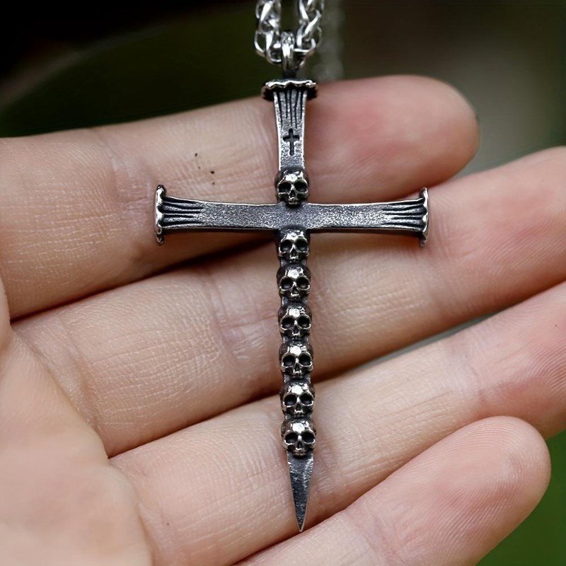 Mới Vòng cổ Mặt Đầu Lâu Phong Cách gothic punk Cho Nam