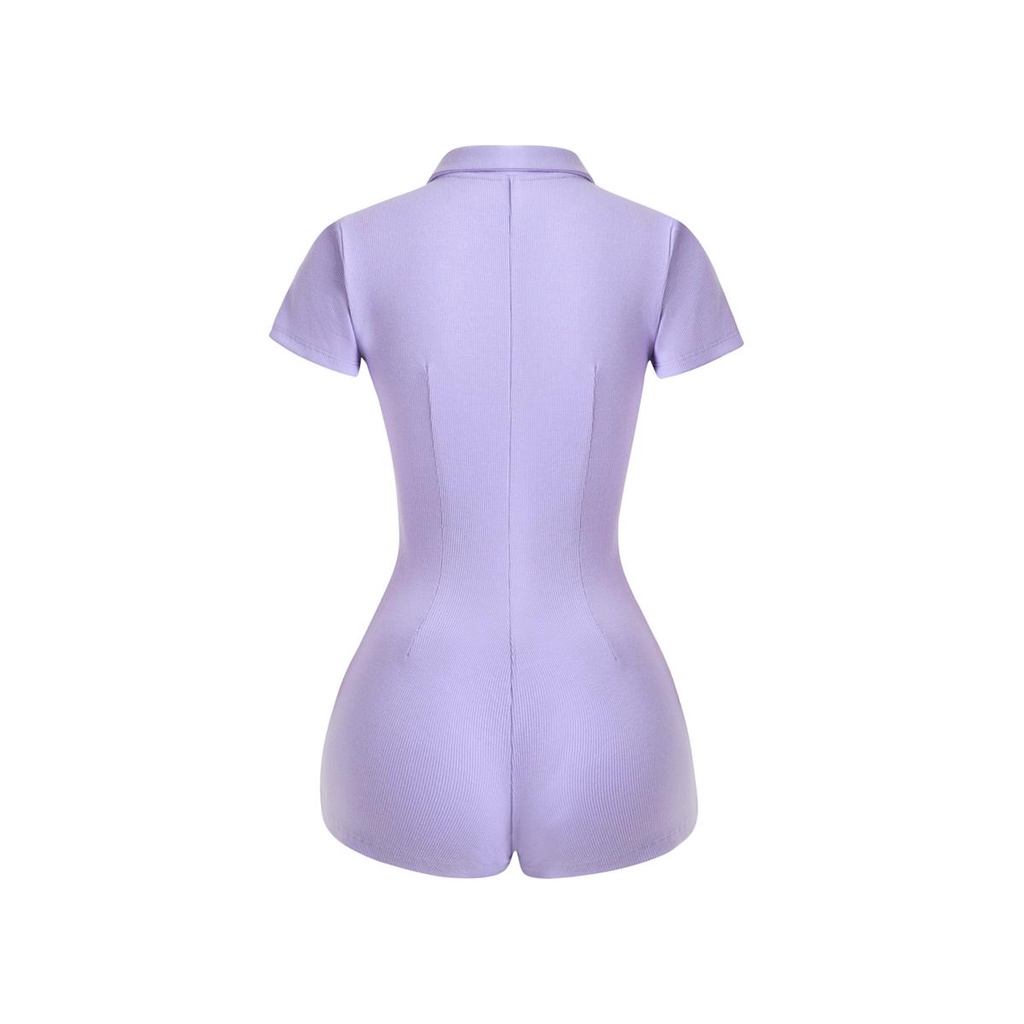 Bestie Buttons Front Playsuit - Jumpsuit thun tay ngắn nút gài trước ngực