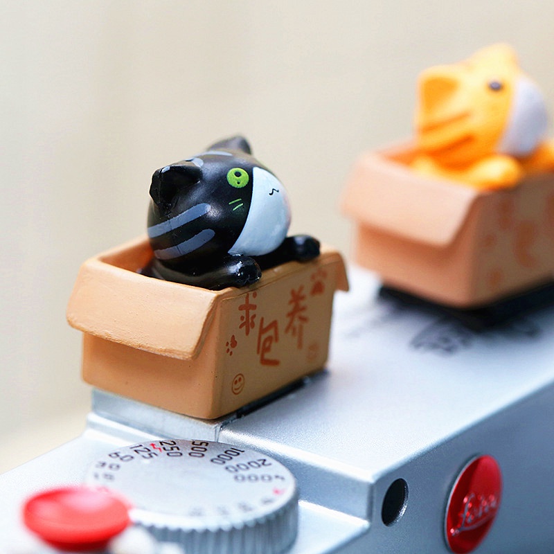 Set 4 Tượng Mèo mini Trang Trí Bàn Làm Việc / Văn Phòng / Xe Hơi