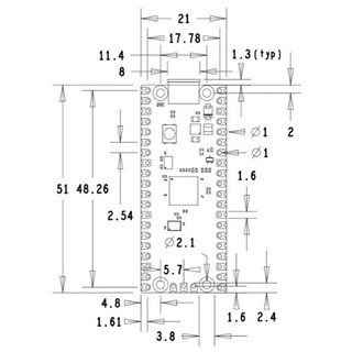 Mạch Raspberry Pi Pico RP2040 TYPE-C (Hỗ trợ lập trình bằng Micropython )