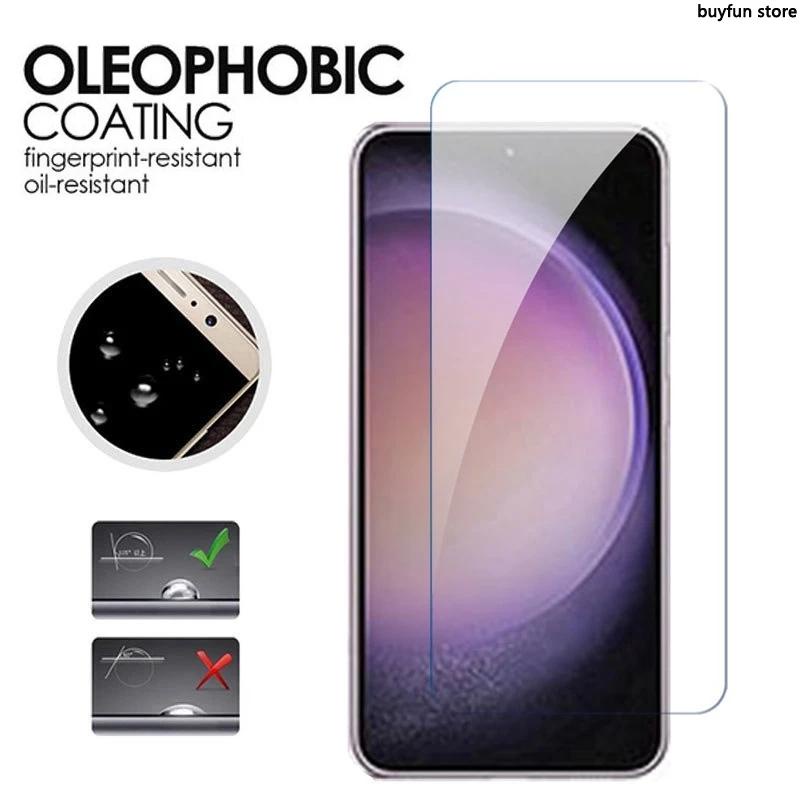 2AK 2Pieces Full Cover Tempered Glass 9H Premium Screen Protector HD Protective Film For Samsung Galaxy S23 S22 S21 Plus M54 M34 M14 A05s A05 A54 A14 A34 A24 5G/4G