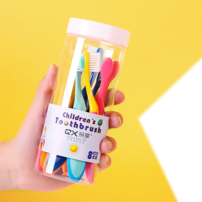 SUPER KIDS Bàn Chải Đánh Răng 8 Gói Dễ Thương Cho Bé Từ 3-12 Tuổi